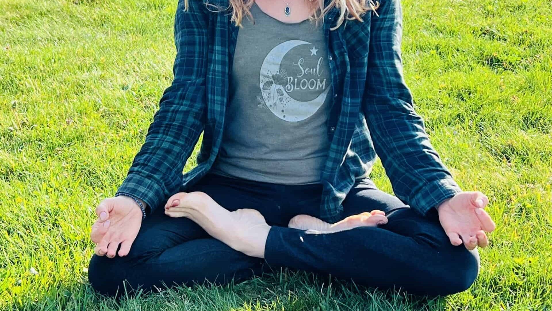 Yoga instructor Kristen Brower in Yoga pose