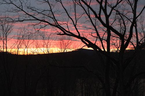fiery sunset