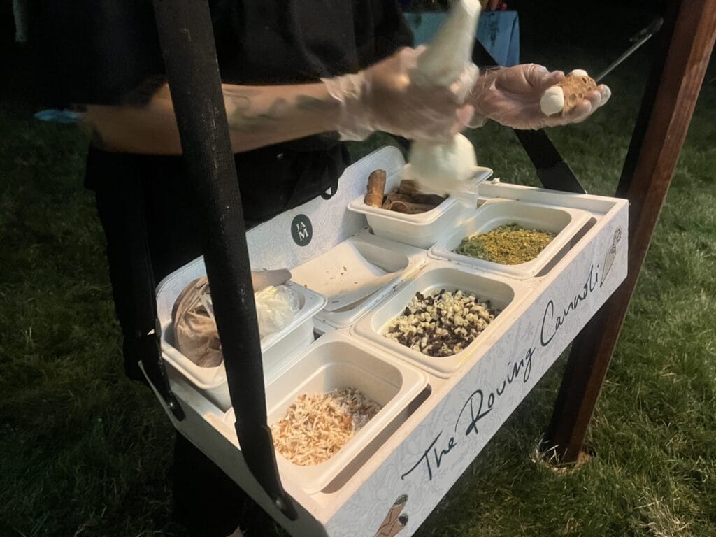 roving cannoli station at Stardust event